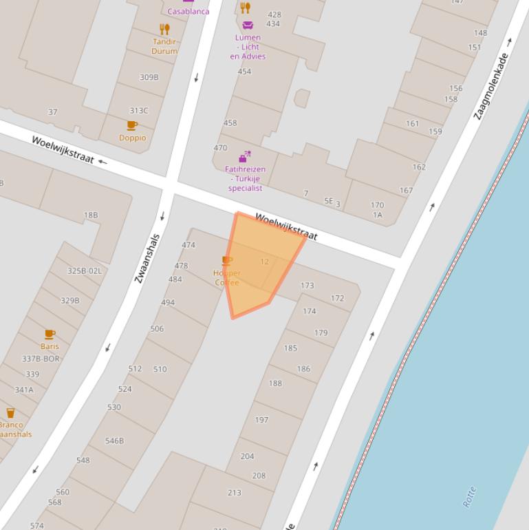 Kaart van postcodegebied 3035VP.