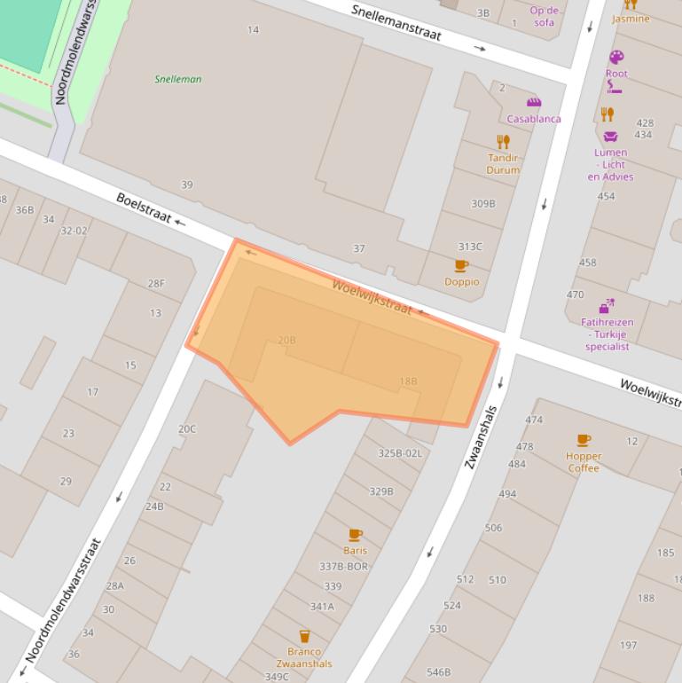 Kaart van postcodegebied 3035VR.