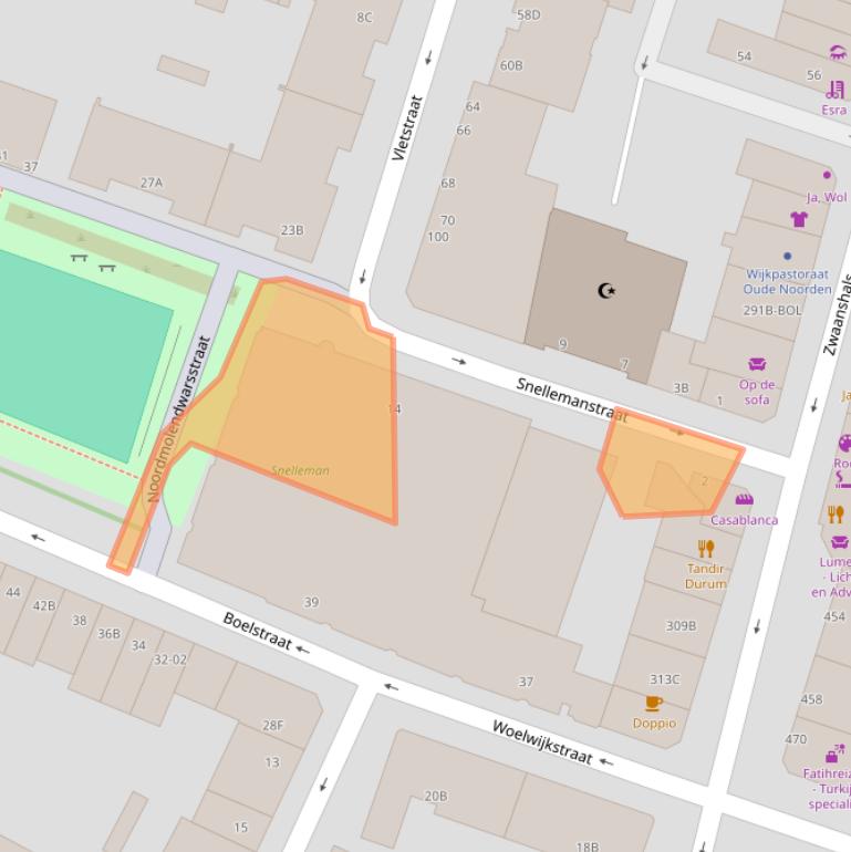 Kaart van postcodegebied 3035WR.