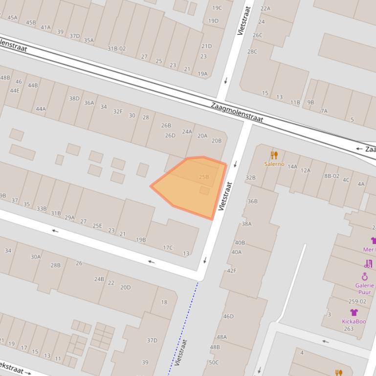 Kaart van postcodegebied 3035ZA.