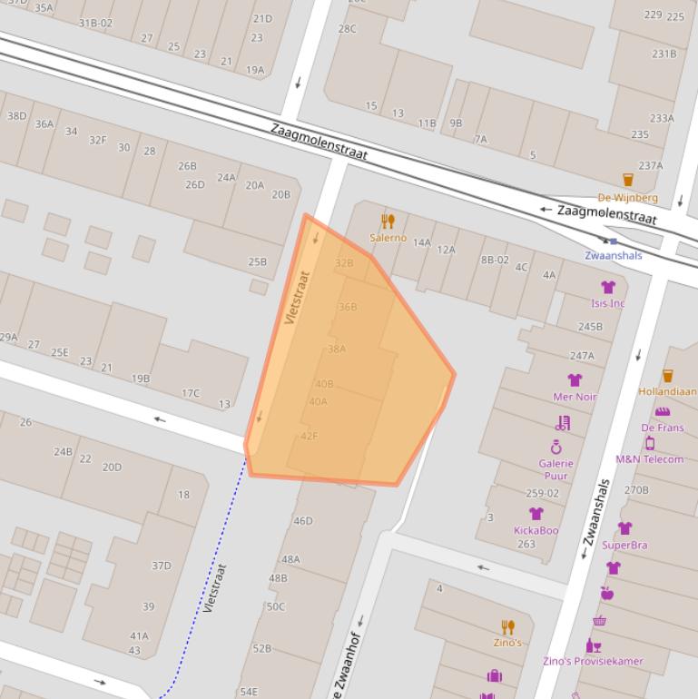 Kaart van postcodegebied 3035ZD.