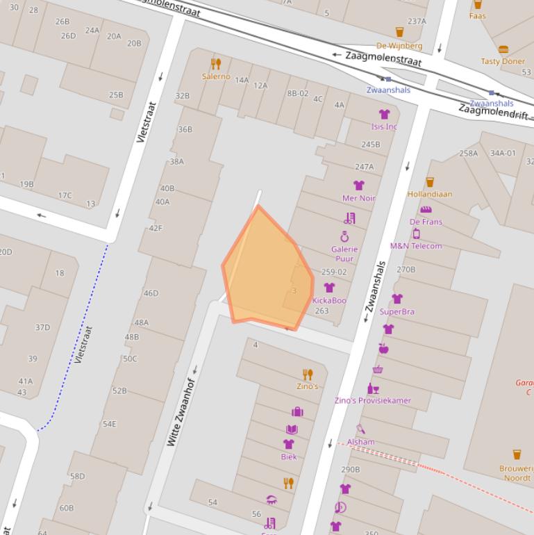 Kaart van postcodegebied 3035ZH.