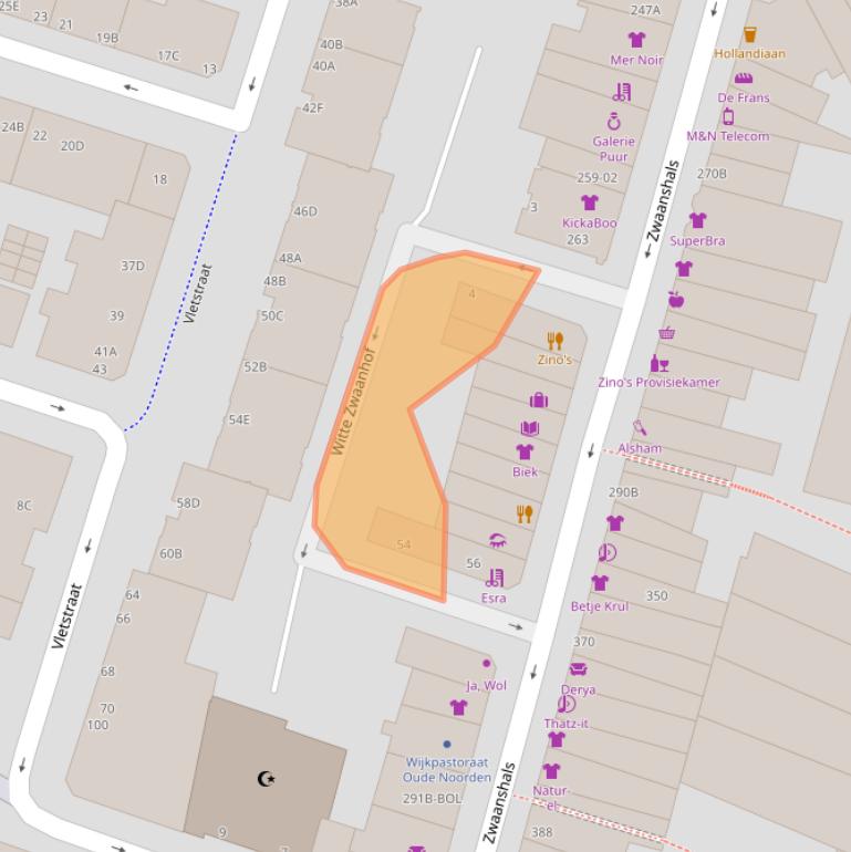 Kaart van postcodegebied 3035ZJ.