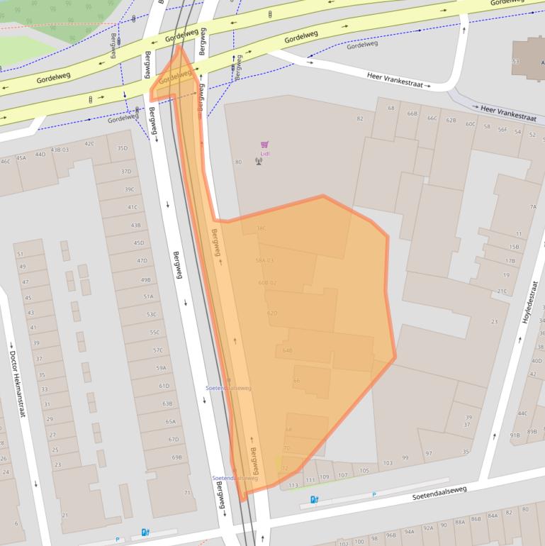 Kaart van postcodegebied 3036BC.