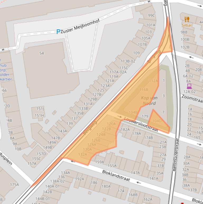 Kaart van postcodegebied 3036BH.