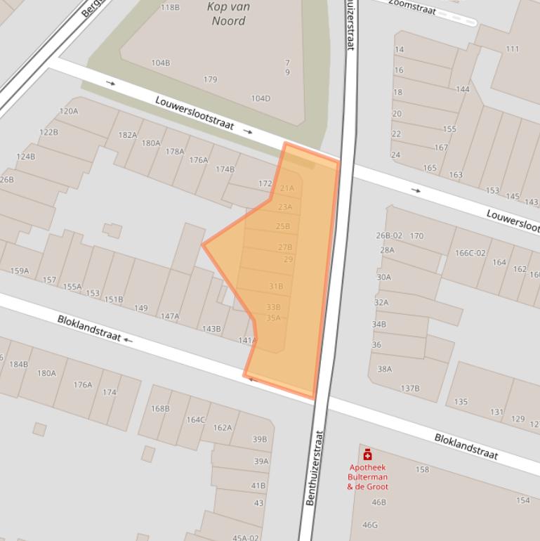 Kaart van postcodegebied 3036CB.