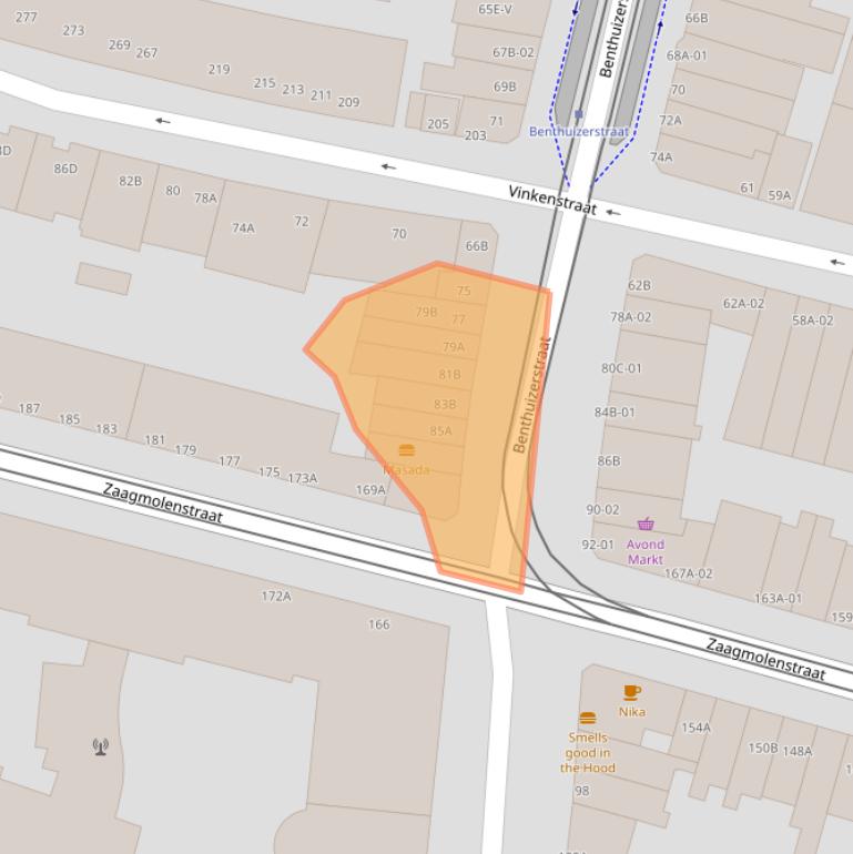 Kaart van postcodegebied 3036CE.