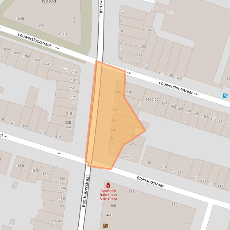 Kaart van postcodegebied 3036CH.