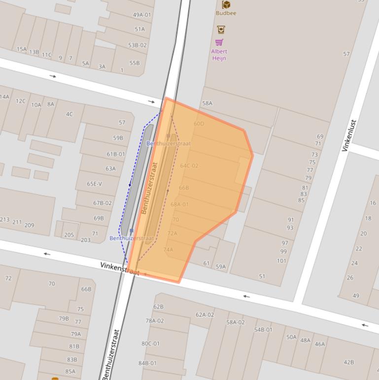 Kaart van postcodegebied 3036CK.