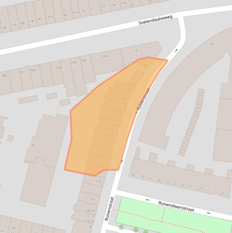 Kaart van postcodegebied 3036DC.