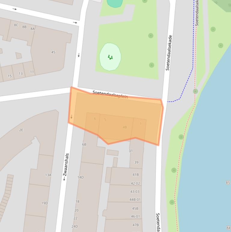 Kaart van postcodegebied 3036EC.