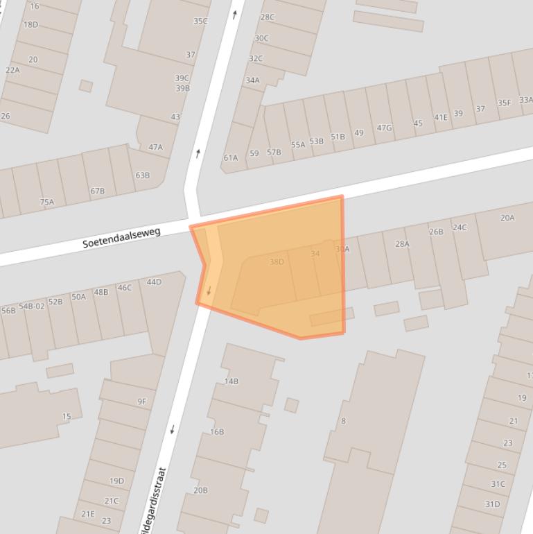 Kaart van postcodegebied 3036ER.