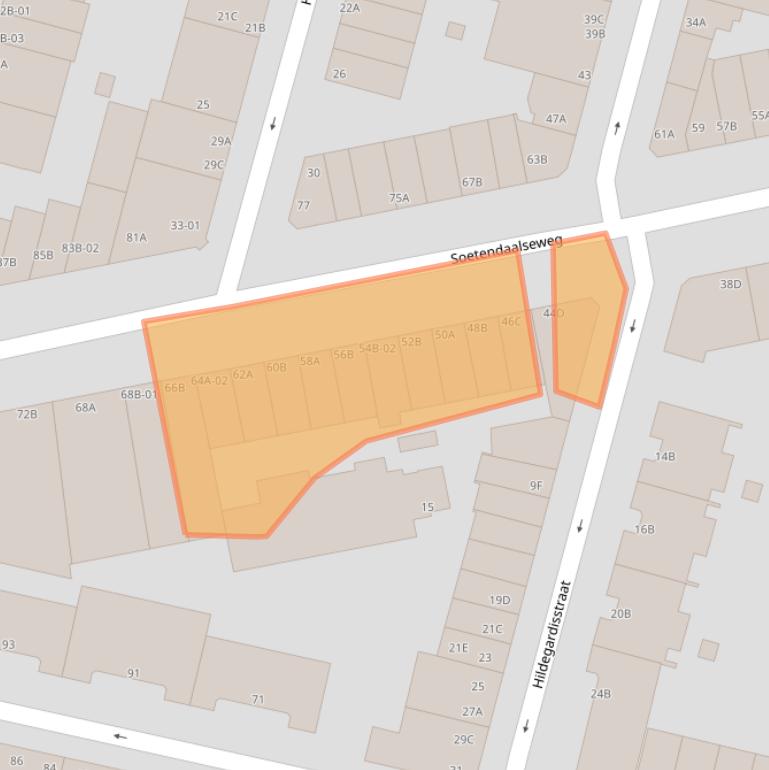 Kaart van postcodegebied 3036ES.