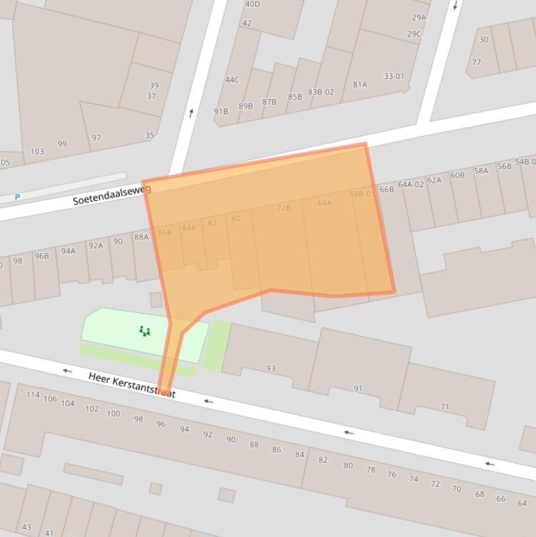 Kaart van postcodegebied 3036ET.