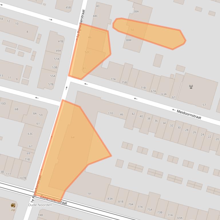 Kaart van postcodegebied 3036GK.