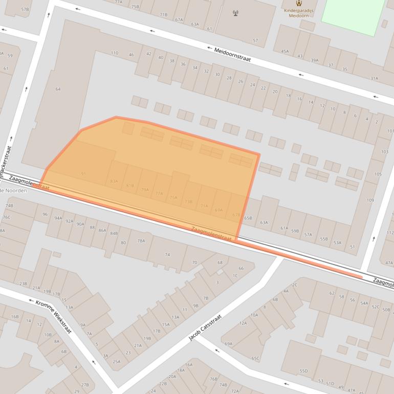 Kaart van postcodegebied 3036HE.