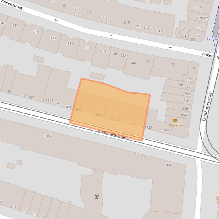 Kaart van postcodegebied 3036HL.