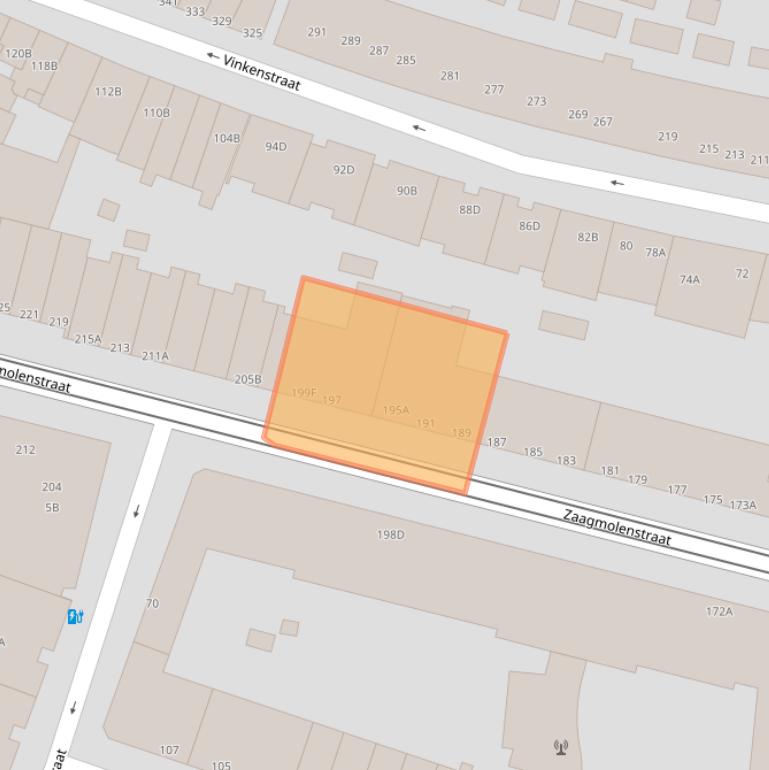 Kaart van postcodegebied 3036HM.