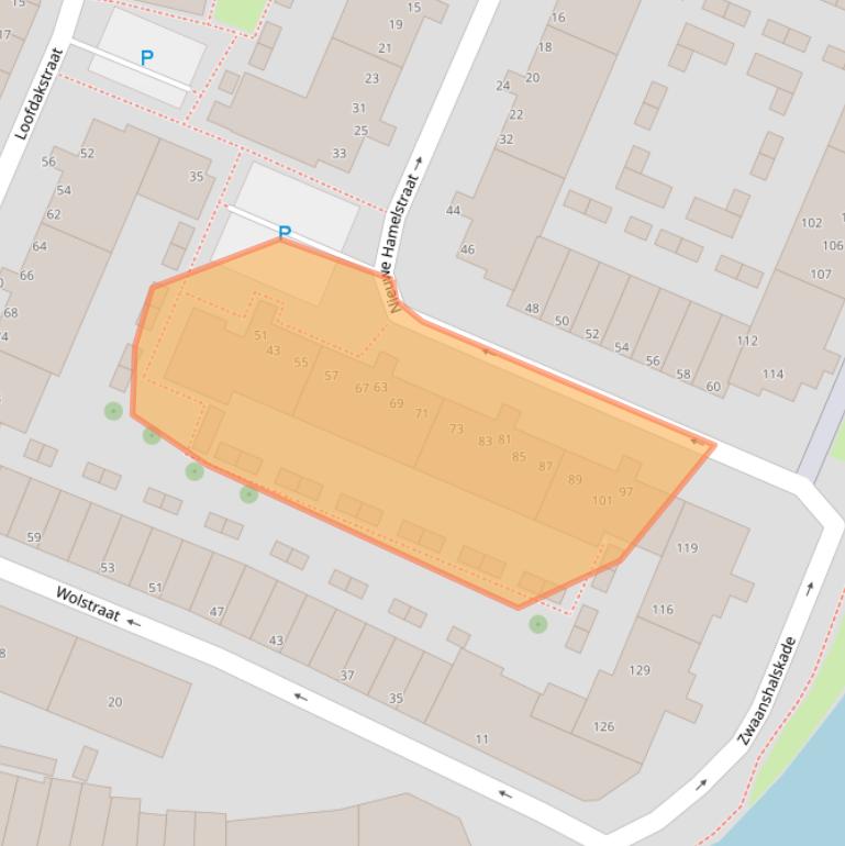 Kaart van postcodegebied 3036JG.