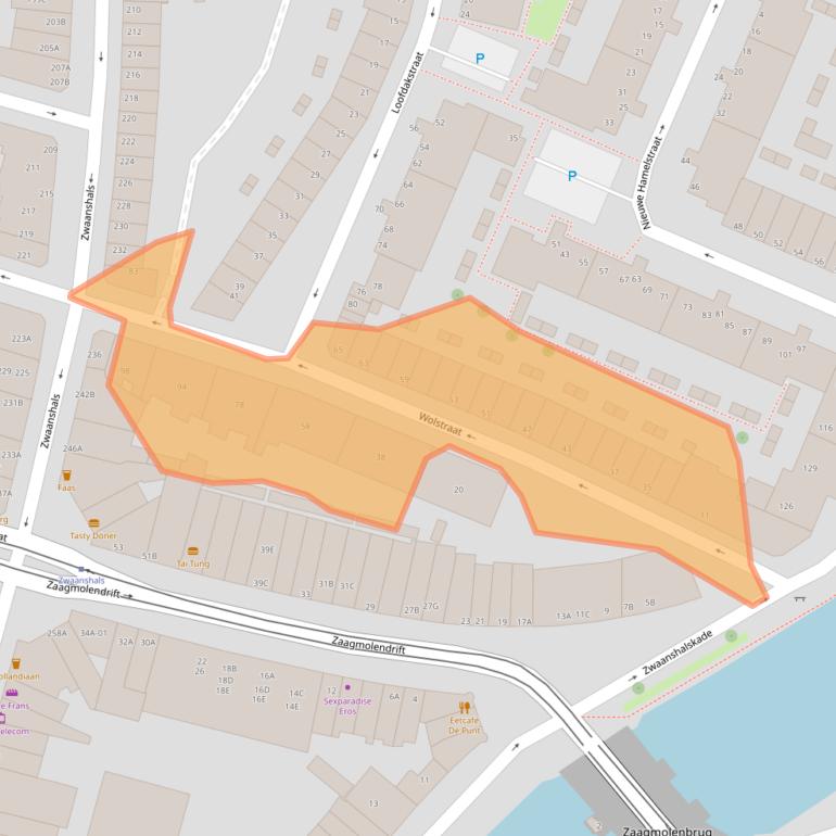 Kaart van postcodegebied 3036JT.