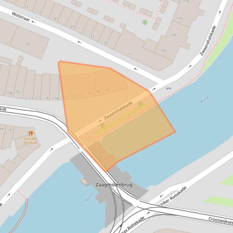 Kaart van postcodegebied 3036JV.