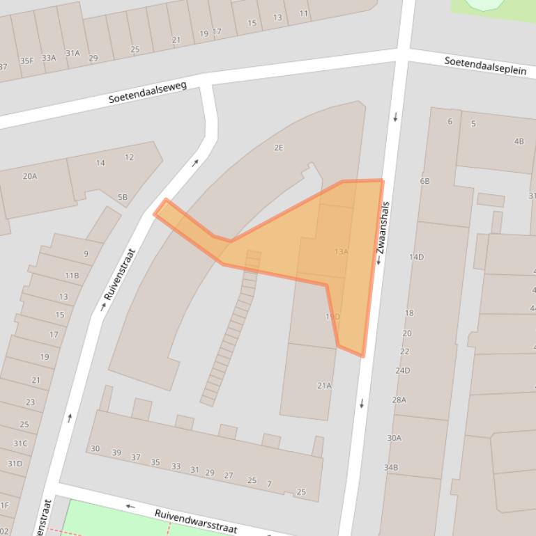 Kaart van postcodegebied 3036KA.