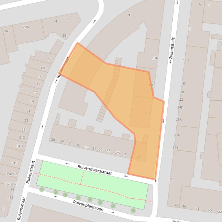 Kaart van postcodegebied 3036KB.