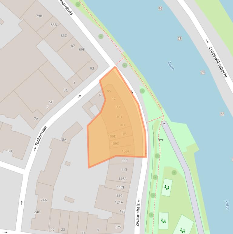 Kaart van postcodegebied 3036KG.