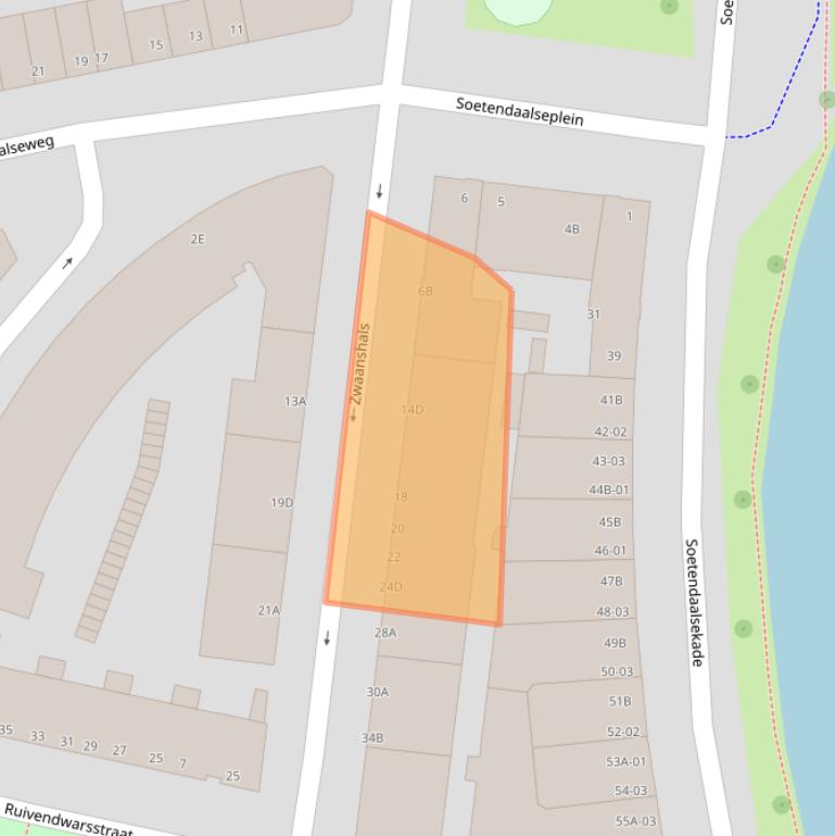 Kaart van postcodegebied 3036KR.