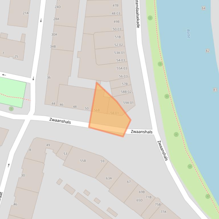 Kaart van postcodegebied 3036KT.