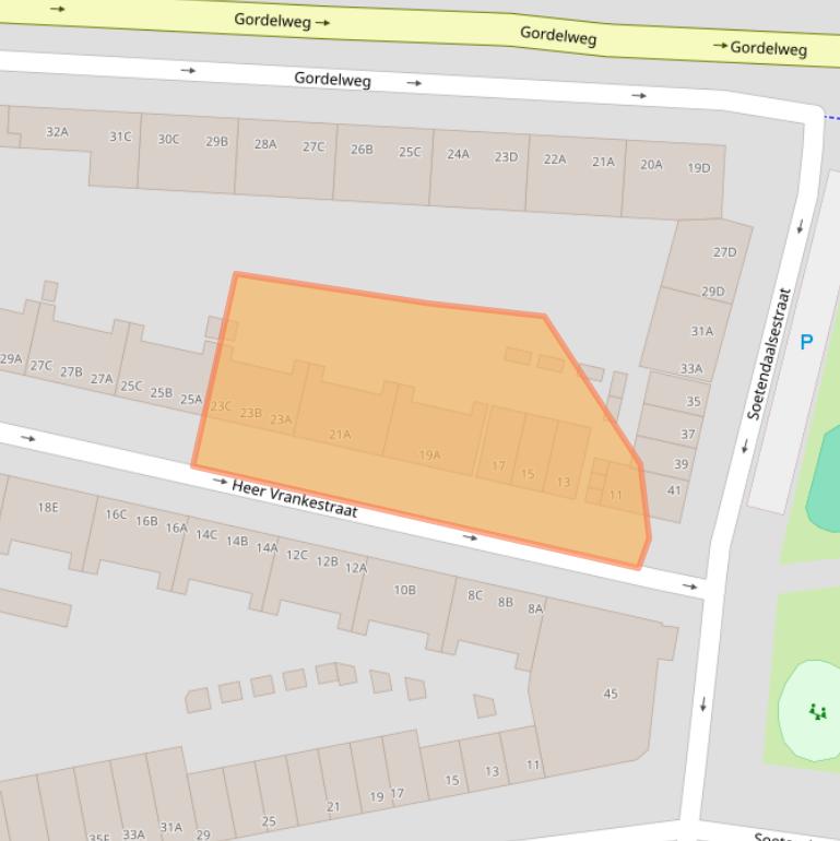 Kaart van postcodegebied 3036LA.