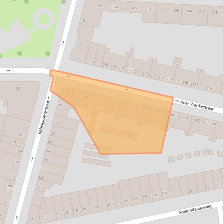 Kaart van postcodegebied 3036LD.