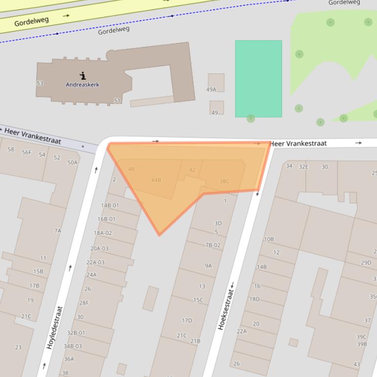 Kaart van postcodegebied 3036LG.