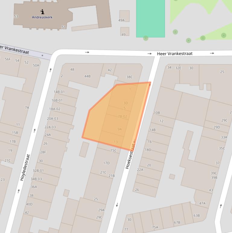 Kaart van postcodegebied 3036LJ.