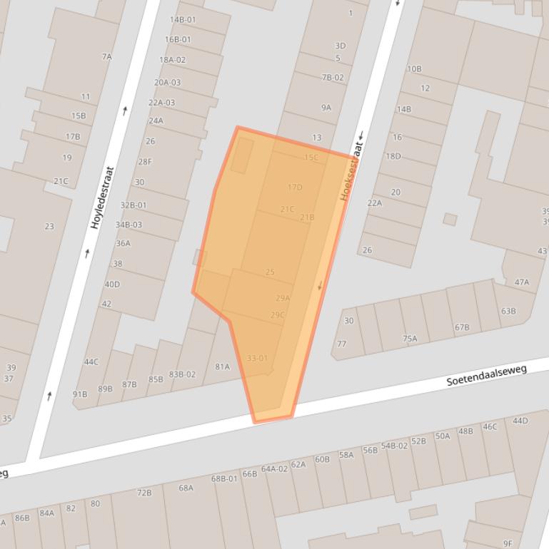 Kaart van postcodegebied 3036LK.