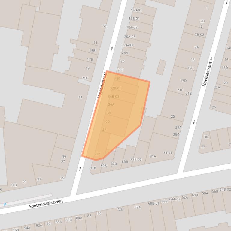 Kaart van postcodegebied 3036LS.