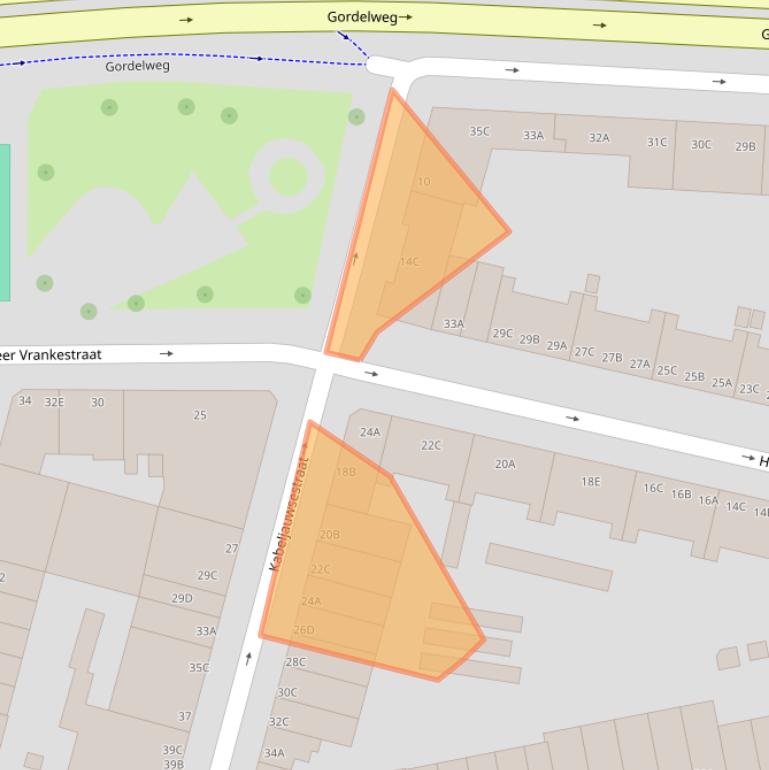 Kaart van postcodegebied 3036LV.