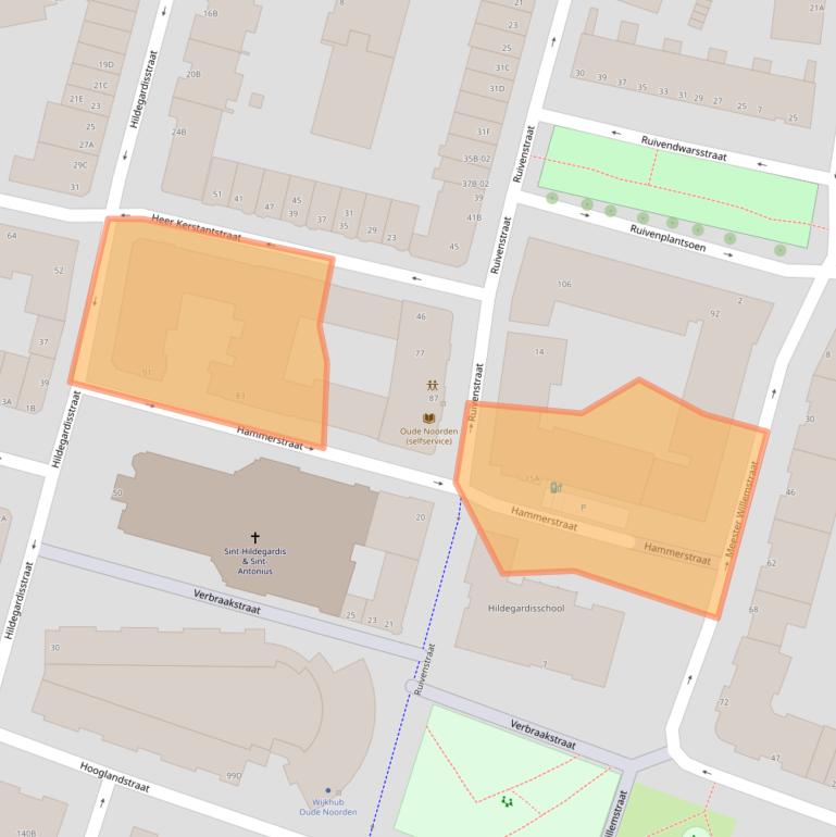 Kaart van postcodegebied 3036MC.