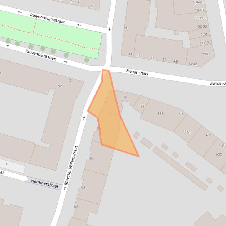 Kaart van postcodegebied 3036ML.