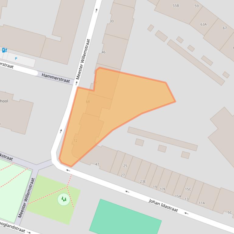 Kaart van postcodegebied 3036MP.