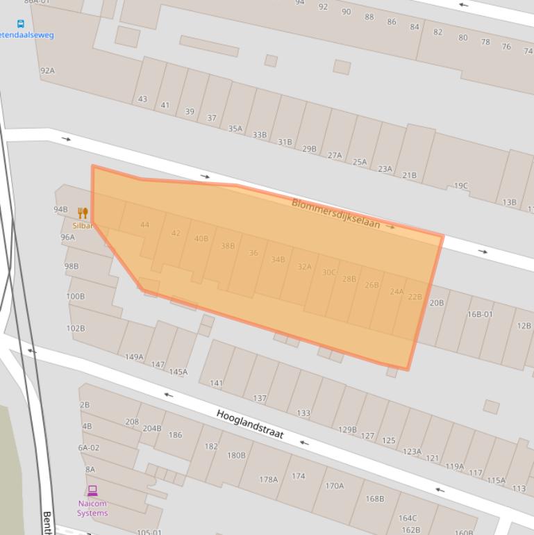 Kaart van postcodegebied 3036ND.