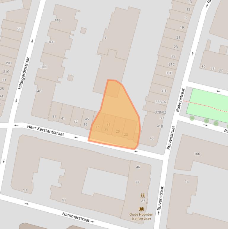 Kaart van postcodegebied 3036NG.
