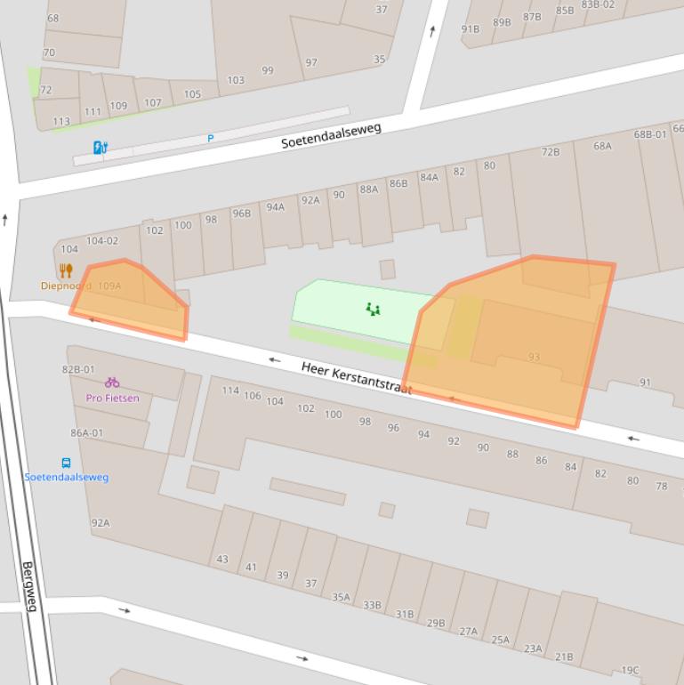 Kaart van postcodegebied 3036NL.