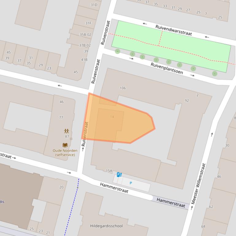 Kaart van postcodegebied 3036NM.