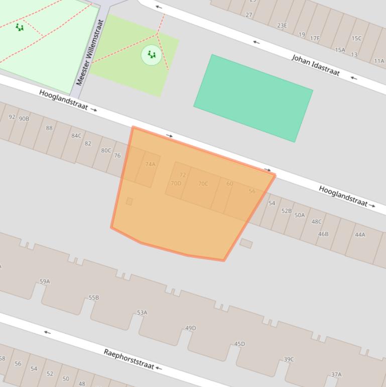 Kaart van postcodegebied 3036PL.