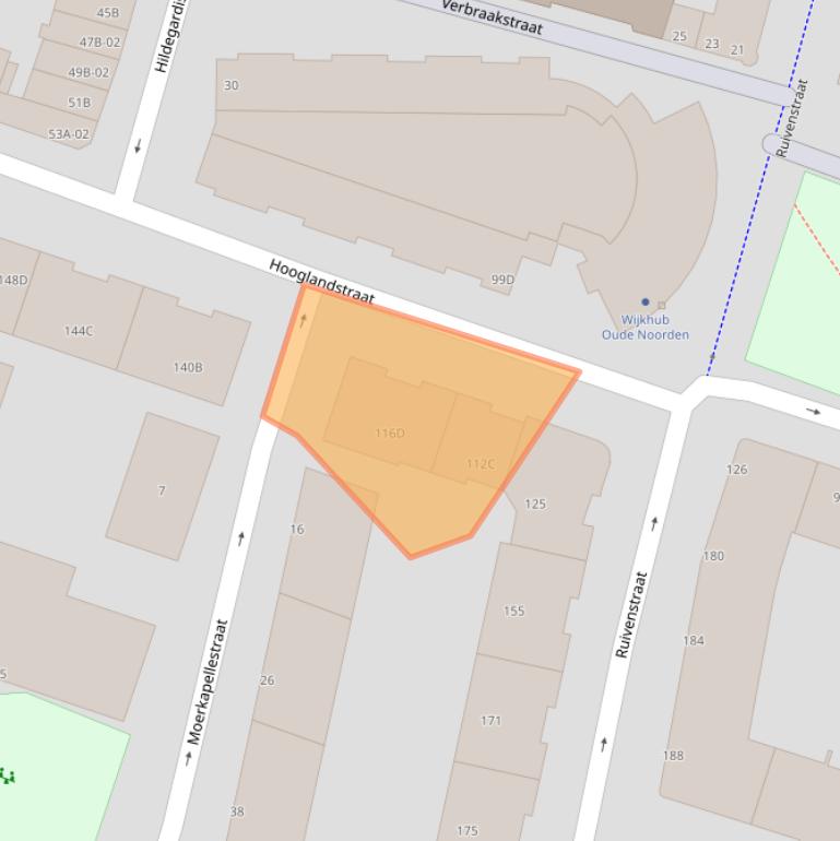 Kaart van postcodegebied 3036PN.