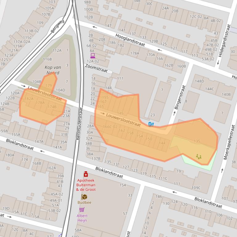 Kaart van postcodegebied 3036PV.