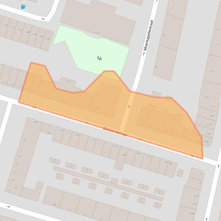 Kaart van postcodegebied 3036TE.
