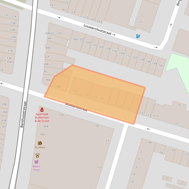 Kaart van postcodegebied 3036TG.