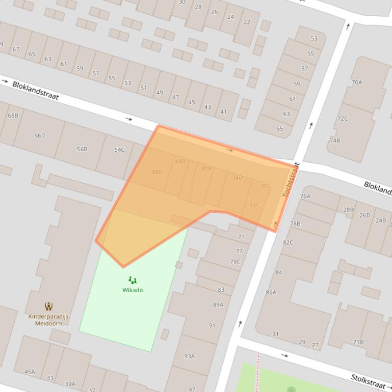 Kaart van postcodegebied 3036TL.